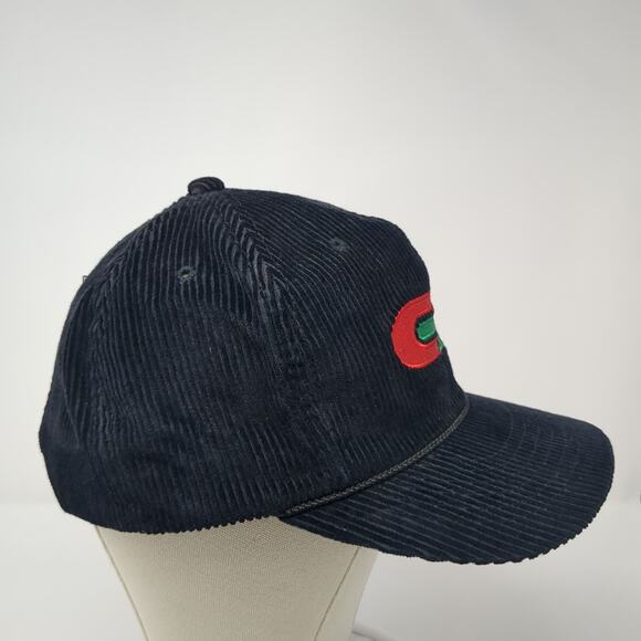 Consolidated Freightways Snapback Rope Hat Black One Size Corduroy - Picture 5 of 9